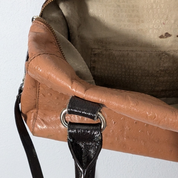Kate Spade ostrich leather overnight tote *flawed* - Picture 10 of 15